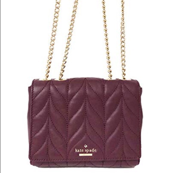 Kate Spade ♠️ NWT Quilted Maroon Crossbody Bag - Picture 7 of 8